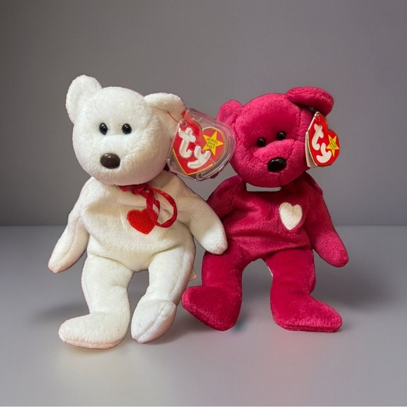 Ty Other - TY Beanie Babies Valentina 1998/1999 and Valentino 1993 set Gasport error